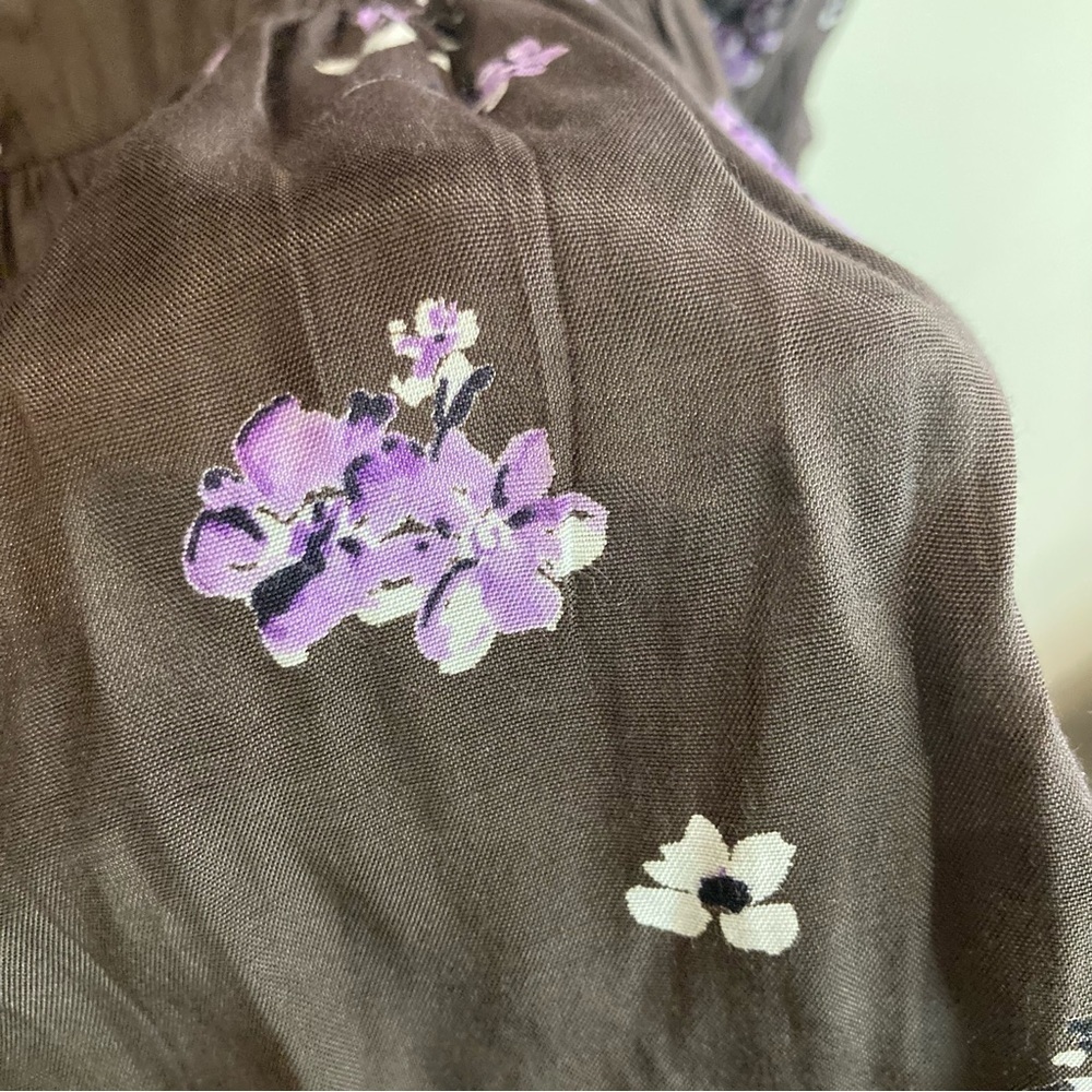 KAFFE Sz 34 Kajava Ruffle Neckline Hem Buttons Ditzy Floral Tunic Dress NEW - Picture 9 of 16